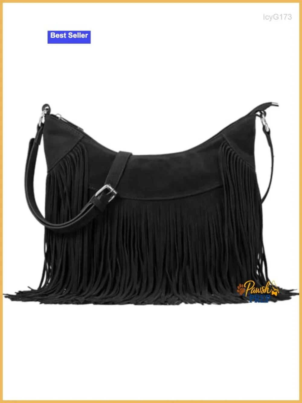 Fringe Hobo Bag Shoulder Purse Vegan Suede Tassel Crossbody